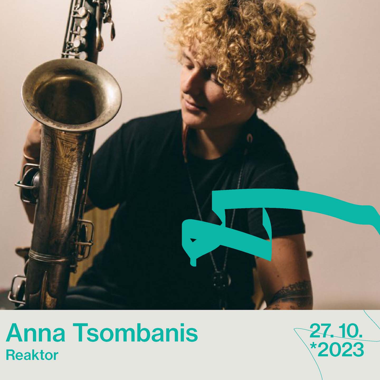 Anna Tsombanis performing at PLAYGROUND - 27.10.2023 at Reaktor. Presented by DE/SEMBLE - Festival for Jazz and Adventurous Music in Vienna